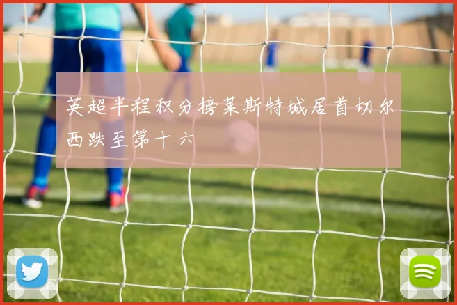 英超半程积分榜莱斯特城居首切尔西跌至第十六